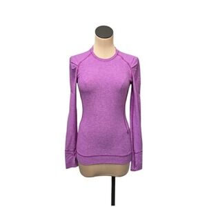 Lululemon Long Sleeve Shirt Womens 4 Purple Swiftly Tech Crew Thumbholes Running